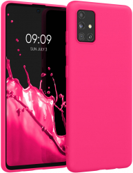 Husa Kwmobile pentru Samsung Galaxy A51 Roz Silicon 51196.77 