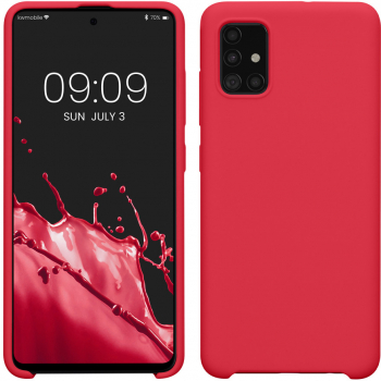 Husa Kwmobile pentru Samsung Galaxy A51 Roz Silicon 51197.238 