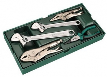 Set chei reglabile si clesti 5 piese suport plastic Sata 