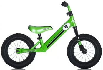 Bicicleta Rebel Kidz Steel Air fara pedale pentru copii din otel roti 12.5 inch Verde 