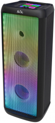 Boxa portabila activa Home PAR 221DJ 80W bluetooth USB Aux in radio FM 2 x intrare microfon panou LED functie karaoke 