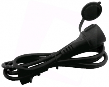 Cupla cu prelungitor Entac IP44 10M Negru 