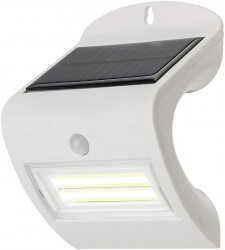 Lampa solara LED de exterior pentru perete Rabalux Opava 7970 cu senzor de miscare 2W 115 lm IP44 lumina alba naturala 4000K Alba 