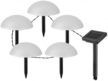 Lampa solara Rabalux 5 x LED 0.2 W 1.2 V Alb/Negru 