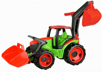 LENA GIGA TRUCKS - TRACTOR EXCAVATOR ALBASTRU - 65/102 CM - 02081 