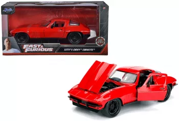 MASINUTA METALICA FAST AND FURIOUS 1966 CHEVY CORVETTE SCARA 1 LA 24 