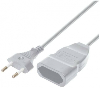 Prelungitor cu doua fire EURO NV 12-5/wh 5m alb 