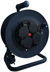 Prelungitor rola tambur IP44 4 stechere 25m 3680W 250V 3x1.5mm2 pentru exterior 