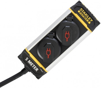 Prelungitor Stanley 2 prize cu clema curea IP44 5 m H07RNF 3x1 5 
