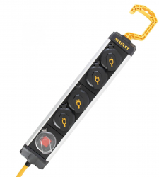 Prelungitor Stanley 4 prize intrerupator cu carlig IP44 5 m H07RNF 3x1 5 
