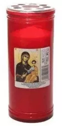 Candela din plastic Maica Domnului si Iisus Hristos T50