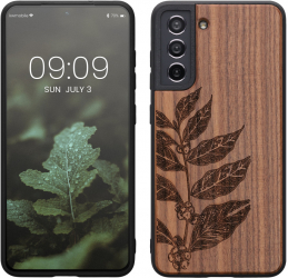 Husa kwmobile pentru Samsung Galaxy S21 FE Lemn Maro 56172.05 