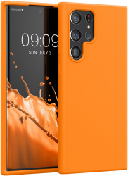 Husa kwmobile pentru Samsung Galaxy S22 Ultra Silicon Portocaliu 56765.150 