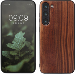Husa kwmobile pentru Samsung Galaxy S23 Plus Lemn Maro 60295.18 