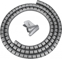 Organizator cabluri spiralat Zola® flexibil protectie diametru 20 mm lungime 2 m gri 