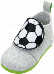 Papuci de casa pentru copii Playshoes fotbal gri 24 