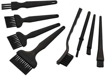 Set 8 perii antistatice ESD Zola® utile in service electronic diferite dimensiuni negre din plastic lungime de la 12.5 la 17 cm 