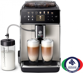 Espressor automat Saeco GranAroma SM6582/30 sistem de lapte Latte Duo 16 bauturi 15 bar ecran TFT color 6 profiluri utilizator filtru AquaCl 