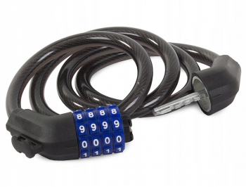 Antifurt bicicleta din otel cu strat PVC Zola® blocare prin cifru 4 trepte si suport de atasare pentru trotineta electrica / bicicleta/ 