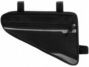Geanta de bicicleta Zola® triunghiulara prindere pe cadru neagra fixare velcro 21x35x4 cm 
