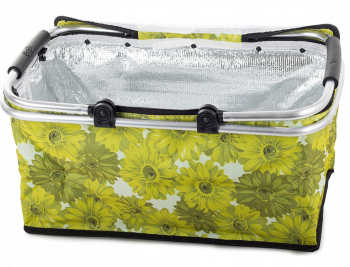 Geanta termica picnic Zola® pentru depozitarea alimentelor cu manere din plastic/aluminiu verde 48x28x22 cm 