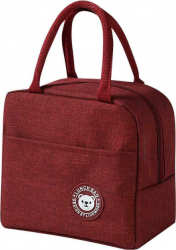Geanta termoizolanta Zola® pentru pranz cu maner de transport impermeabila 24x19x12.5 cm rosie 