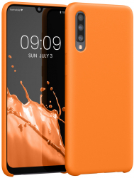 Husa kwmobile pentru Samsung Galaxy A50 Silicon Portocaliu 48715.150 