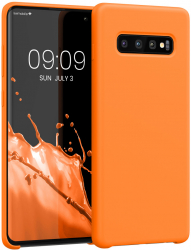 Husa kwmobile pentru Samsung Galaxy S10 Plus Silicon Portocaliu 49028.150 