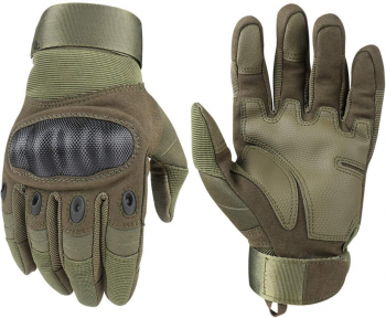 Manusi tactice anti-taiere Zola® manseta cu velcro pentru fixare insertii profilate anti-alunecare verzi marimea XL 