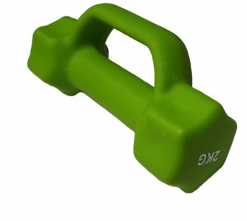 Set 2 greutati fitness Zola® maner cu priza 2x2 kg atizgarieturi verde
