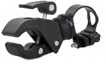Suport reglabil de bicicleta Zola cu clips pentru lanterna D16-46 mm cadru 20-35mm negru 