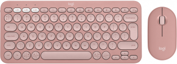 Logitech Pebble 2 Combo tastaturi Mouse inclus RF Wireless + Bluetooth QWERTY US International Roz 920-012241 