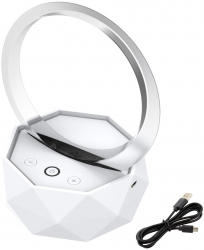 Boxa portabila bluetooth 5.0 Zola® lumina de fundal LED RGB alimentare USB raza de actiune pana la 10 m alba 18x11x11 cm 
