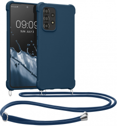 Bumper kwmobile pentru Samsung Galaxy A53 5G Silicon Albastru 58566.17 