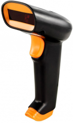 Cititor Coduri de Bare Zamo® Kefar S3 Laser 1D Conectivitate USB Mod Continuu si Manual Plug and Play Negru si Portocaliu 