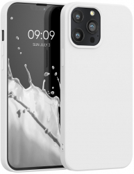 Husa kwmobile pentru Apple iPhone 13 Pro Max Silicon Alb 55975.48 