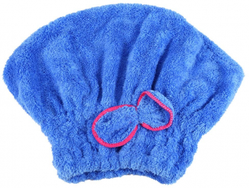 Prosop turban Zola® uscare rapida din poliester 24x19 cm albastru