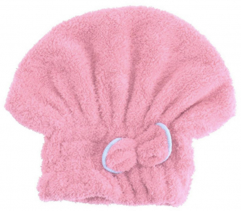 Prosop turban Zola® uscare rapida din poliester 24x19 cm roz 