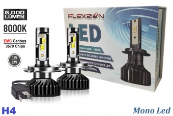 Set 2 Becuri Led H4 X4 scurte/lungi 12v/24v KRU167 
