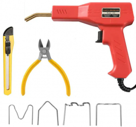 Set Pistol Profesional pentru lipit / sudat plastic 50W 200 capse si geanta transport incluse Pentru Lipit Plastic repararea fisurilor d 