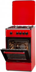 Aragaz LDK 5060 RED RMV Gaz 4 arzatoare Capac metalic Siguranta 50x60 cm Rosu 