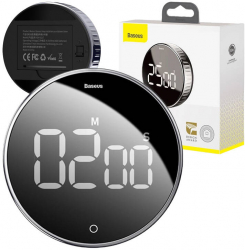 Baseus Black Rotation Countdown Timer for Elegant Timekeeping 