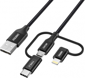Cable Choetech IP0030 3in1 USB-A/Lightning/Micro USB/USB-C 5V 1.2m