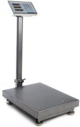 Cantar Electronic Comercial Cu Platforma 300KG Brat Rabatabil Memorare Display Luminat Negru