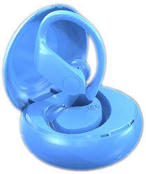 Casti Bluetooth 5.0 Wireless Klausstech Carcasa Incarcare Hands-free Incarcare Rapida Automie 4h Design Modern Albastru 
