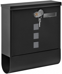 Cutie postala exterior cu 2 chei negru 30 5 x 9 5 x 34 cm Vivo WMB020B 