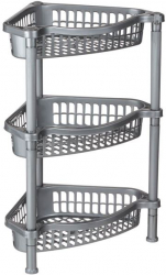 Etajera de colt pentru bucatarie 3 rafturi 37x27x54cm 