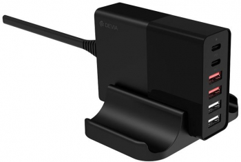 Extreme USB Wall Charger 75W 6-port Black Simple Charging
