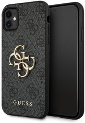 Guess 4G Logo Metal Gray iPhone Case - Professional 