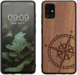 Husa kwmobile pentru Samsung Galaxy A51 Lemn Maro 51432.05 